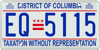 DC license plate EQ5115