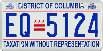 DC license plate EQ5124