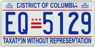 DC license plate EQ5129