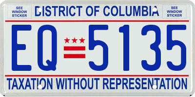 DC license plate EQ5135