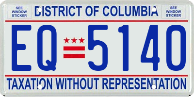 DC license plate EQ5140