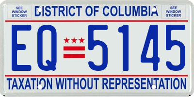 DC license plate EQ5145