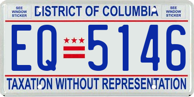 DC license plate EQ5146