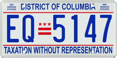 DC license plate EQ5147