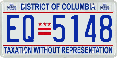 DC license plate EQ5148