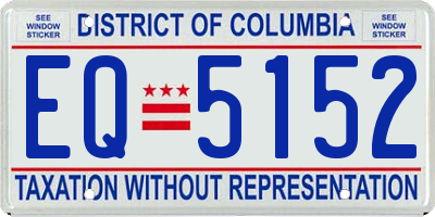 DC license plate EQ5152