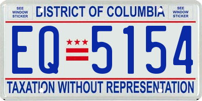 DC license plate EQ5154