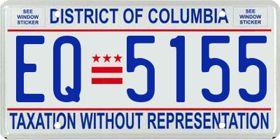 DC license plate EQ5155