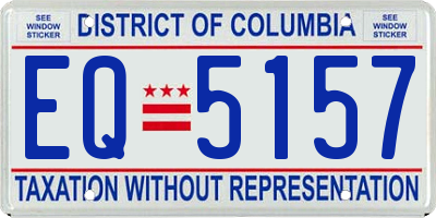 DC license plate EQ5157
