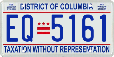 DC license plate EQ5161