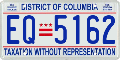 DC license plate EQ5162