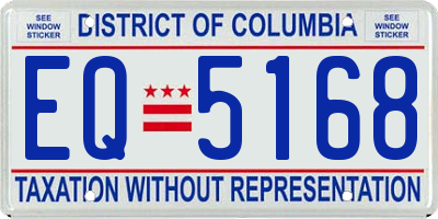 DC license plate EQ5168