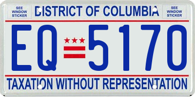 DC license plate EQ5170