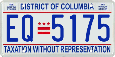 DC license plate EQ5175