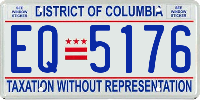 DC license plate EQ5176