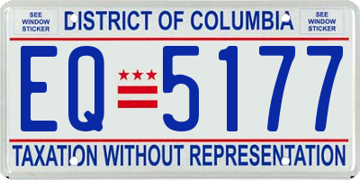 DC license plate EQ5177