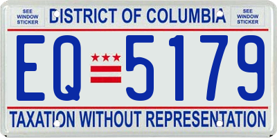 DC license plate EQ5179