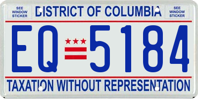 DC license plate EQ5184