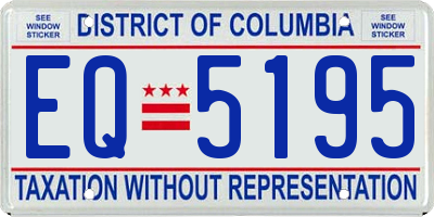 DC license plate EQ5195