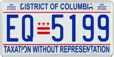 DC license plate EQ5199