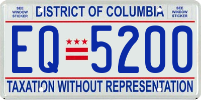 DC license plate EQ5200