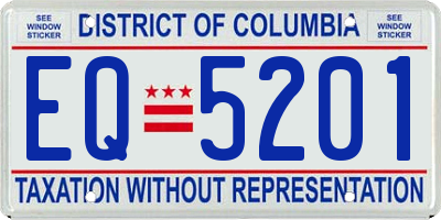DC license plate EQ5201