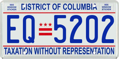 DC license plate EQ5202