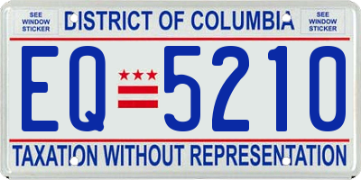 DC license plate EQ5210