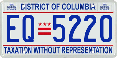 DC license plate EQ5220