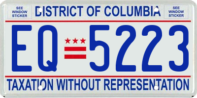DC license plate EQ5223