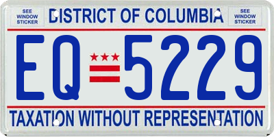 DC license plate EQ5229