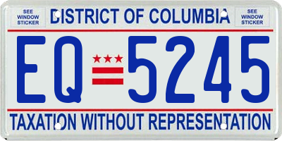 DC license plate EQ5245