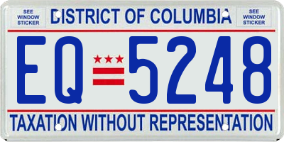 DC license plate EQ5248