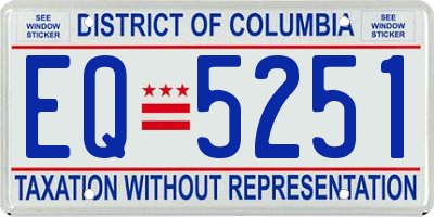 DC license plate EQ5251