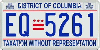 DC license plate EQ5261