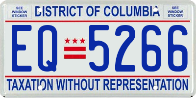 DC license plate EQ5266