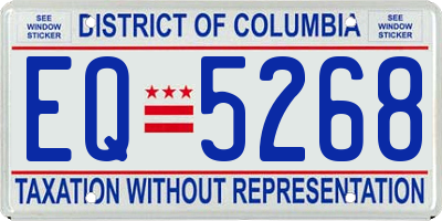 DC license plate EQ5268