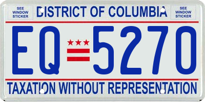 DC license plate EQ5270