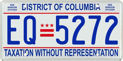 DC license plate EQ5272