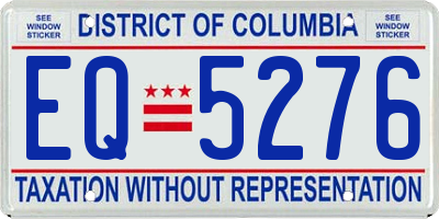 DC license plate EQ5276