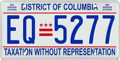 DC license plate EQ5277