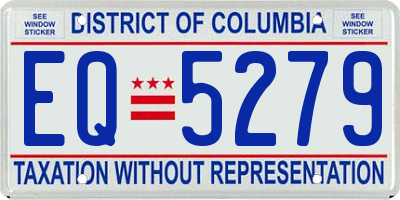 DC license plate EQ5279