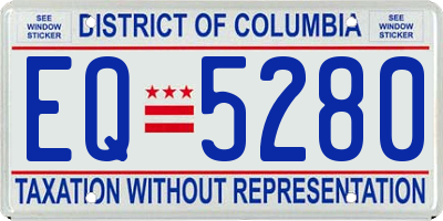 DC license plate EQ5280