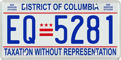 DC license plate EQ5281
