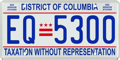 DC license plate EQ5300