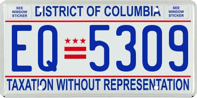 DC license plate EQ5309