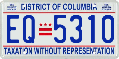 DC license plate EQ5310