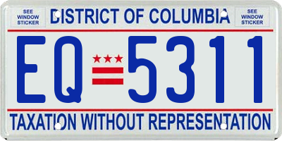 DC license plate EQ5311