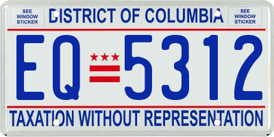 DC license plate EQ5312