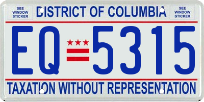 DC license plate EQ5315